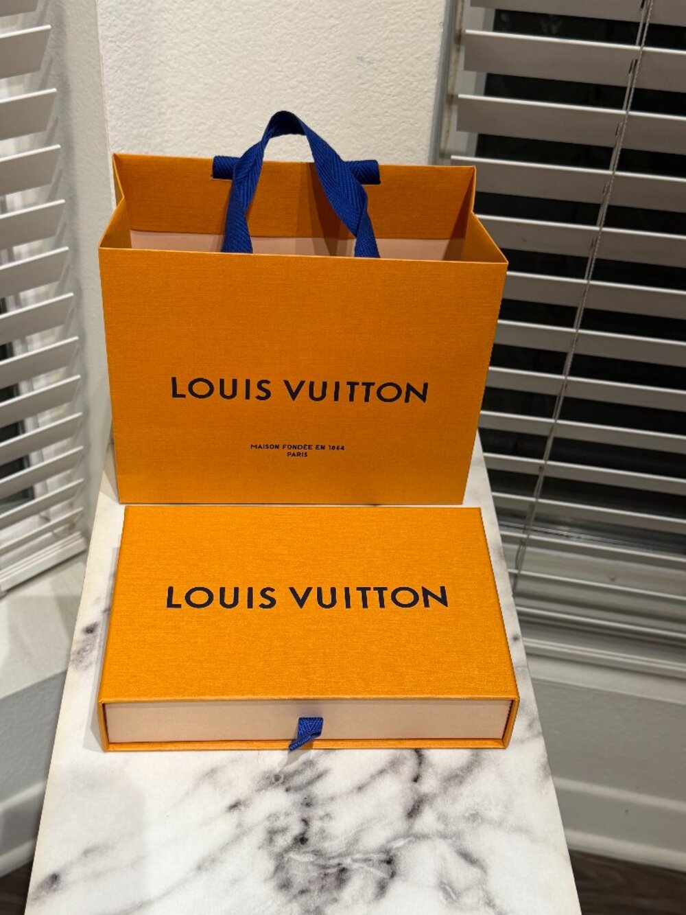 Louis Vuitton Empty Box & Gift Bag Set Long Wallet Authentic Bundle